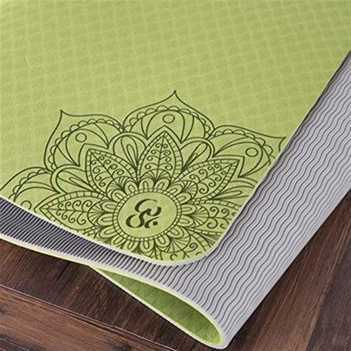 ZYTB Yogamatte TPE-Yoga-Matten 6mm Fitnessmatte Fitness Yoga Sport Mat Gymnastikmatten Mit Yoga-Tasche Balance Pad (Color : Green)