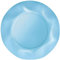 Zeus Party Piatti Piani Carta Plastificata Tinta Unita con Bordi Ondulati 25cm (Azzurro)