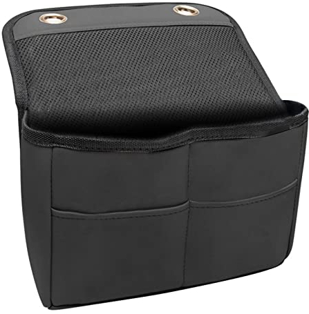 Aufbewahrungstasche Autositz, Leder Auto Organizer Auto KopfstüTze Haken,Sonnenbrille Halter Telefon MüNze SchlüSselkarte Fall Organizer Auto Aufbewahrung RüCksitz, Schwarz