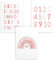 Papierschmiede® Kinderposter 3er Set Lernposter, DIN A4 (21x30 cm) Wanddeko, Geschenk für Mädchen Kinderzimmer Vorschule| Alphabet Buchstaben, ABC Zahlen Regenbogen rosa