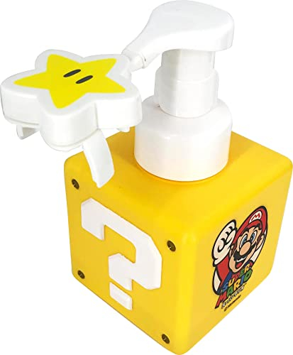 Super Mario Schaumseifenspender, 500 ml, Gelb, Fragezeichen-Box-Form.