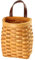 Marooma Hängender Rattankorb, handgewebter Holz-Aufbewahrungskorb, tragbarer Wandbehang, Blumenkorb, Organizer, Obst, Gemüse, Rattan, Blumenkorb für Zuhause