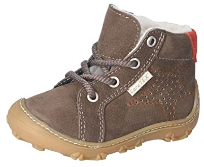 RICOSTA Jungen Lauflernschuhe Denny,Kinder Boots,WMS:Weit,CareTEX,terracare,Barfuß-Schuh,schnürschuhe,schnürer,Lammwolle,Army (590),25 EU