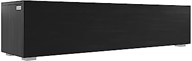 PLATAN ROOM Fernsehschrank TV-Lowboard 105/140 / 160/210 / 280 In Weiß Hängend Oder Stehend Kaschmir Matt (Schwarz Matt/Schwarz Matt, 140 x 30 x 32)