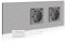 BSEED Dimmer Schalter mit Doppel USB Steckdose Anschluss (Max. 2.1A) Typ C Port 1 Fach 2 Wege Led Dimmer Schalter mit Touchscreen Wandsteckdosen mit USB Steckdose Touch Lichtschalter Grau
