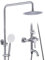 WPHH Sistema De Ducha, Set De Ducha De Acero Inoxidable Cepillado con Cabezal De Ducha De Lluvia Y Ducha De Mano, Grifo De Ducha De Baño con Barra Deslizante De Altura Ajustable