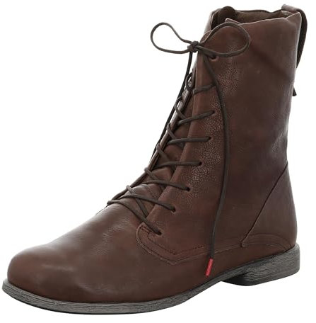 THINK! Damen AGRAT chromfrei gegerbte Lammfell Schneestiefel, 3000 Mocca, 39 EU