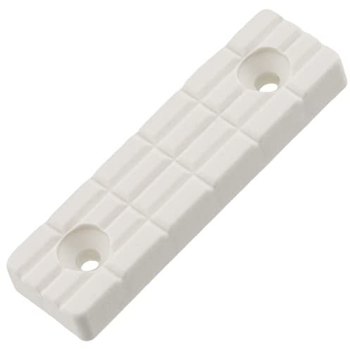 AERZETIX - C65816-50 Stück Möbelgleiter/Füße 56x16x7 mm aus Kunststoff zum anschrauben, rechteckig - Farbe weiß - Tisch Schrank kommode wandschrank Bett keil zubehör bodenschutz höhe