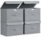 DIMJ 4-Pack Foldable Storage Box | Stackable Bin with Handles | Large Size, Grey, Collapsible Space-Saver for Closet/Shelves | Multi-Purpose Storage (Toys/Clothes/Books) | Heavy-Duty Reinforced Design
