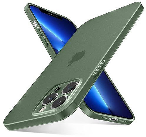 QLTYPRI Ultra Thin Case for iPhone 12 Pro Max with Full Coverage Camera Protection, Translucent Matte Slim Lightweight Soft Silicone TPU Bumper Shockproof Phone Case Cover for iPhone 12 Pro Max– Green
