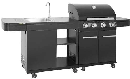 Cook'in Garden Happy Garden - Cocina Exterior Modular FYRA 12 Personas - 4 quemadores
