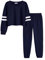 Arshiner Kinderkleidung Mädchen Dunkelblau Jogginganzug Trainingsanzug Freizeitanzug 2tlg Sportbekleidung Anzug Einfarbig Freizeit Jogger Frühling 134 140