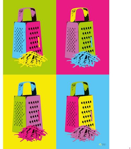Poster Pop Art Käsereibe 40 x 60 cm (42 cm x 59,4 cm) Poster A2 Stil Andy Warhol Wanddekoration Französisches Design