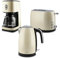 KHG Frühstücksset Wasserkocher, Toaster & Kaffeemaschine Creme Beige Retro Vintage, Kapazität 1,7 Liter, 2 Toastscheiben & 12 Tassen Kaffee, 360° Sockel, Röstgradeinstellung, Warmhaltefunktion