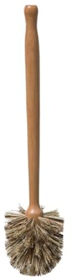 Cepillo higiénico antibacteriano higiénico – Cepillo de inodoro de mango largo (8 x 35 cm) (madera)