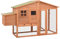 FENLAX Hühnerstall aus Massives Tannenholz 191x67x117 cm Braun Hühnerstall Holz Hühnerstall Winterfest Hühnerhaus Hühnerstall Hühner Gehege für Draußen Voliere Kleintierstall