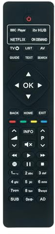 VINABTY Replaced Remote Control Applicable For Freesat UHD-4X Smart 4K Ultra HD Digital TV UHD-X/UHD-4X-500GB / UHD-4X-1000GB / UHD-4X-2000GB Set Top Boxes
