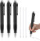 Amabro 3 Stück Ergonomische Kugelschreiber mit 3 Nachfüllungen, Extra große Druckkugelschreiber leicht zu greifender Jumbo Stift, schwarze Tinte gewichtete Stifte für ältere Mens