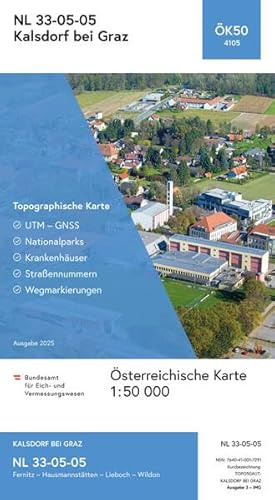 BEV-Karte 4105, Kalsdorf bei Graz 1:50 000: NL 33-05-05