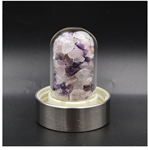 AUOQKQUT Cristal Naturel Rugueux Quartz Naturel irrégularité Cristal mélangé Gravier Bouteille Verre Eau Pierre Brute Tasse Cadeau donnant décoration décoration d'intérieur(Color:A Blue)