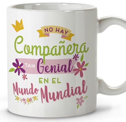 LolaPix Despedida trabajo. Tazas de cafe. Regalo compañera trabajo. Regalo amiga. Taza cerámica 330 ml.