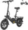 DYU Elektrofahrrad, 14 City EBike Klappbar, Mini Ebike mit Gepäckträger, 36V 7.5AH Batterie, 3 Fahrmodi, Pedal-Assist, Doppel Scheiben Bremse, Falt-Pedelec mit Stoßdämpfer für Herren und Damen