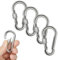 YAISUHCHNYE 4 PCS M4 Carabiner Clips 304 Stainless Steel Spring Clips Snap Hooks With Nut Gauge Carabiner Keychain Clips for Backpack Dog Leash Fishing Camping Awning