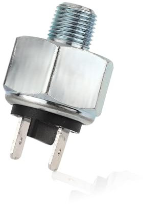 Interruttore Luce Freno Posteriore Idraulico per Serie Moto, Ottone e Rame Stagnato Numero Parte di Ricambio per DS-272191 Compatibile con Serie Moto(Argento)