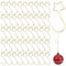 ZDQC 60 Stück Weihnachten Haken,S-Förmiger Haken,Haken Für Weihnachtsschmuck,Weihnachtsbaum Haken,Socken Haken,Haken Mini,Weihnachtsdekorationen,Haken Für Weihnachtskugeln (Golden)