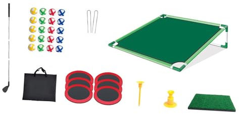 Perfeclan Golf-Pong-Set, Chipping-Übungsspiel für drinnen oder draußen, Golf-Putting-Übungstool für den Urlaub, das Büro, Partygeschenke, Einzel-Rack