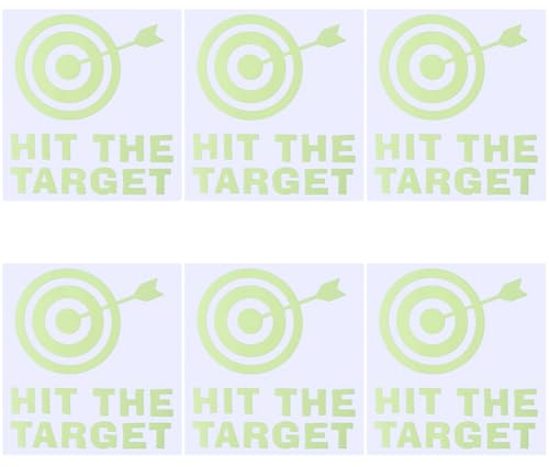 GORGECRAFT 7Pcs Toilet Target Aiming Stickers Glow in the Dark Decal Bullseye Target Potty Training Toilet Pee Target Aim Bullseye Decal Signs Bumper Sticker for Toilet Urinal Bathroom Restroom