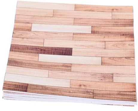 BIUDECO 1tasche Holzoptik Wandaufkleber Selbstklebende Fliesensticker Für Badezimmer Küche Wohnzimmer Entfernbare Und Wasserdichte Dekoration