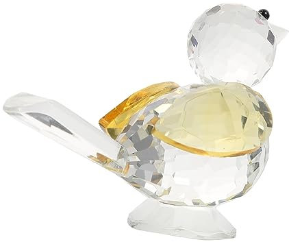 HOLIDYOYO 1stk Kristall Vogel Schmuckstücke Papageien Dekorationen Lampe Künstlich Gefälschte Vögel Vogel- Brillenetui Eulen- Vögel Brillenhalter Dame Pfau Yellow Glas