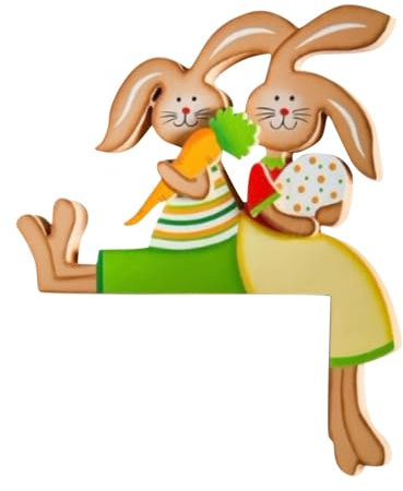 Ostern Türrahmen Osterhasen Türschild Dekorationen Osterhase Ostereier Holzrahmen Eckdekoration Holz Türrahmen Deko Osterdeko Türecken Türrahmen Türdeko Türrahmendeko Ostern für (3-White, One Size)