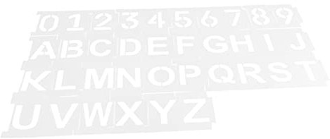 KONTONTY 1 Set Alphanumerische Vorlage DIY Große Buchstabenschablonen Buchstabenformen Zahlenalphabet Schablonen Kuchenschablonen Pfannenbuchstaben Malvorlagen Zahlenform