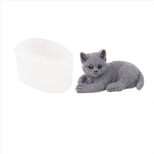 Moule en Silicone Animaux 3D,Moule à Savon, Moule en Silicone,Pour Chien,Chat,Pour Savon,Bougies (2#)