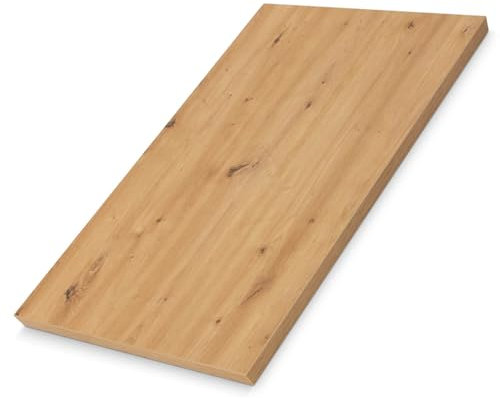Hausfux Tischplatte nach Maß - 2,5 cm Starke Spanplatte mit ABS-Kante - individueller Zuschnitt - Made in Germany (Artisan Eiche, 120 x 70 cm)