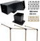 ITeVe.GD 30° Slanted Roof Pergola Brackets Kit,4-Way Right Angled Corner Bracket with Wall Mount Post Base for 4x4 (Actual:3.5x3.5) Lumber for Pergolas,Gazebos,Porchs(2Pack)