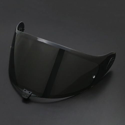 UYTKTN Visiera per Casco per OGK Kabuto-5, Lenti per Caschi da Moto, Durevole e Resistente ai Graffi Parti di Ricambio per Visiera Colorata del Casco,E Deep Black