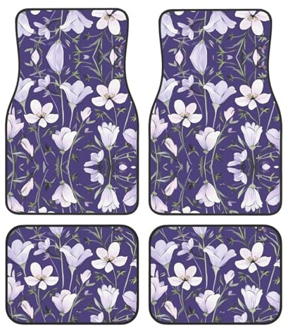 Rhododendron Illustration Printed car mats are Suitable for car, Truck, Van and Other Interior Decoration