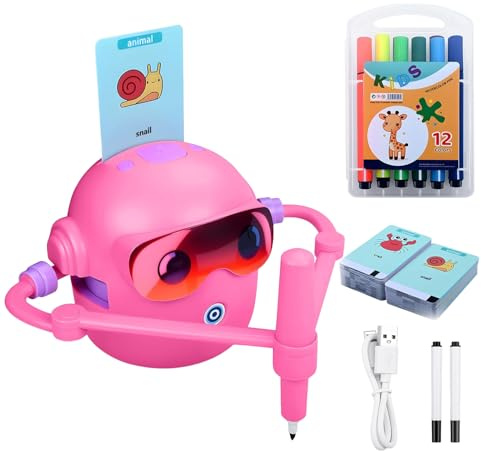 Holdes Le Robot de Peinture pour Peindre et Dessiner - avec Batterie Rechargeable de 1800 mAh pour Une Longue durée de Jeu - Jouet de Peinture pour pour Apprendre et Peindre - pour Filles et