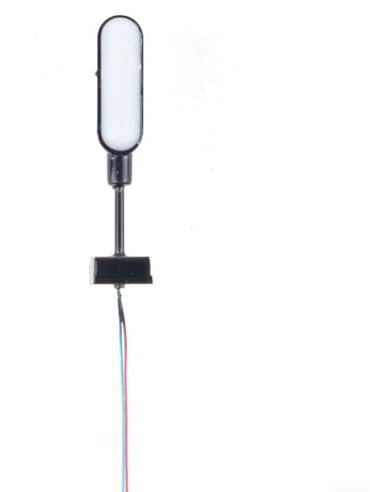 Violiica Modellbahn Beleuchtung Set mit 10 LED Gittermastlampen, Passend für Spur N, 3V DC/AC Betrieb mit beiliegenden Vorwiderständen für 12-16V(Black)