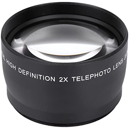 Camera Telephoto Lens,58MM 2X Magnification Universal Teleconverter Telephoto Lens High Definition for Cameras Accessory, E Mount Mirrorless