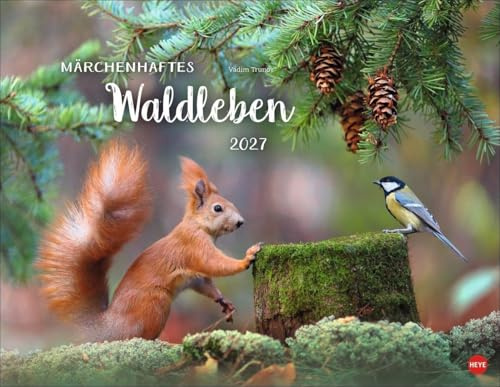Vadim Trunov: Märchenhaftes Waldleben Posterkalender 2027: Naturkalender 2027 gestaltet mit Bildern des Naturfotografen Vadim Trunov. Fotokalender 2027 im Querformat. 44 x 34 cm.