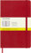 Moleskine Classic Carnet, Carnet à Carreaux, Couverture Rigide et Fermeture Élastique, Couleur Rouge Écarlate, 240 Pages, Format Large 13 x 21 cm