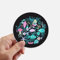 DIYthinker Meeresorganismus Musik Octopus Aufkleber 10Cm Wand Koffer Laptop Motobike Aufkleber 8Pcs Diameter 10cm Mehrfarbig
