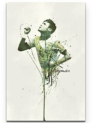 Paul Sinus Art Neymar Brasil 90x60cm auf Leinwand gespannt fertig zum aufhängen
