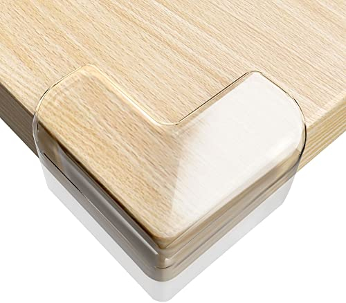 AlmaLuna® | 20x Eckenschutz - Transparente Kantenschutz-Pads aus weichen Gummi – Extra starker Acrylkleber – Sicherer Kinderkantenschutz – Baby Sicherheitsset für Möbel & Tische