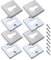 EMSea 4 paires Écussons de Couvercle Trou de Serrure Carré avec 8pcs Vis de Fixation 304 en Acier Inoxydable 53x53x0.9mm