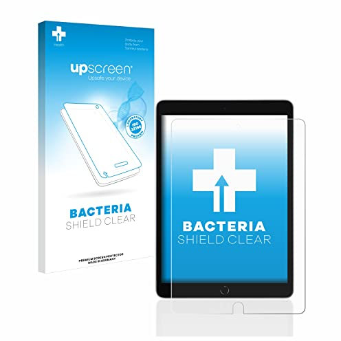 upscreen Antibakterielle Schutzfolie für Apple iPad 10.2 WiFi 2021 / WiFi Cellular 2021 Klare Displayschutz-Folie